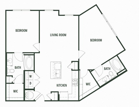 Willow Floorplan with 1,115 Sq. Ft. at Arcadia Decatur, Decatur, GA